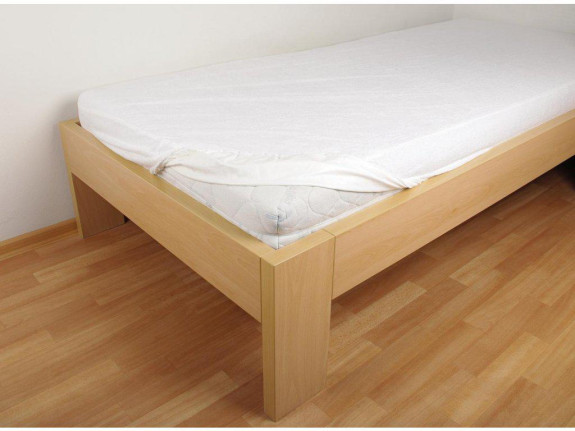 Nepriepustné prestieradlo froté bambus 80 x 200 cm biele