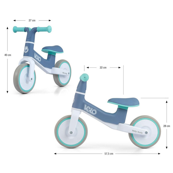 Detský balančný bicykel Milly Mally Velo