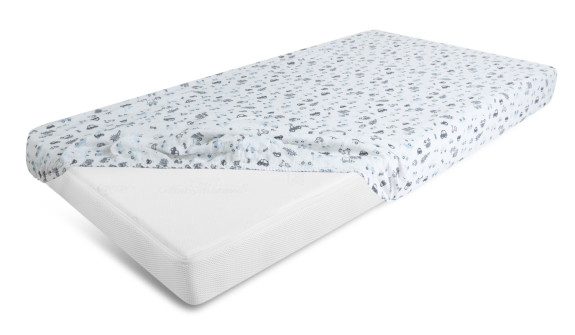 Mušelínové prestieradlo Dizajn s gumou 60 x 120 cm BabyMatex