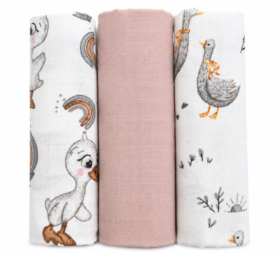 Mušelínové plienky 3 ks Delux 60 x 80 cm, Baby Nellys