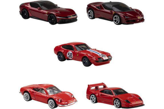 Hot Wheels 5 ks angličák - Ferrari