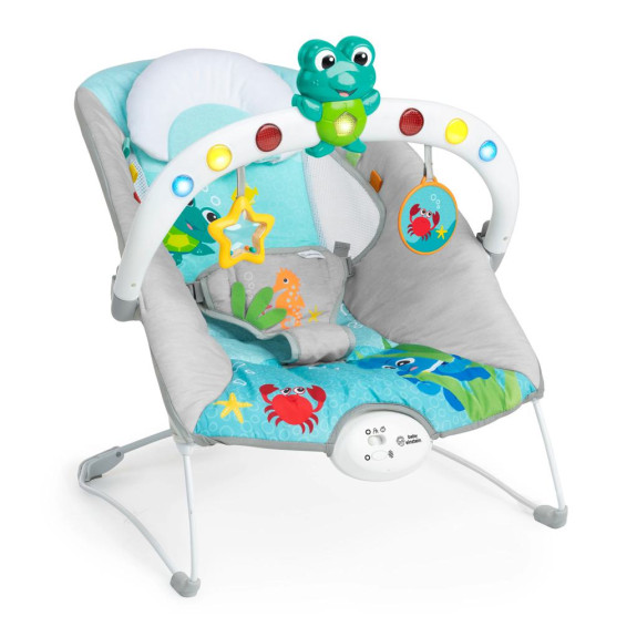 Lehátko hudobné vibračné so svetlami Kick to It Neptune do 9 kg Baby Einstein