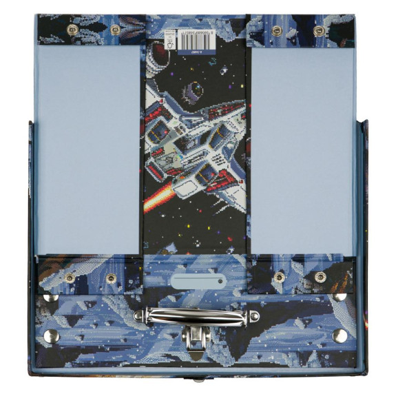 Skladací školský kufrík Pixel Space s kovaním Baagl