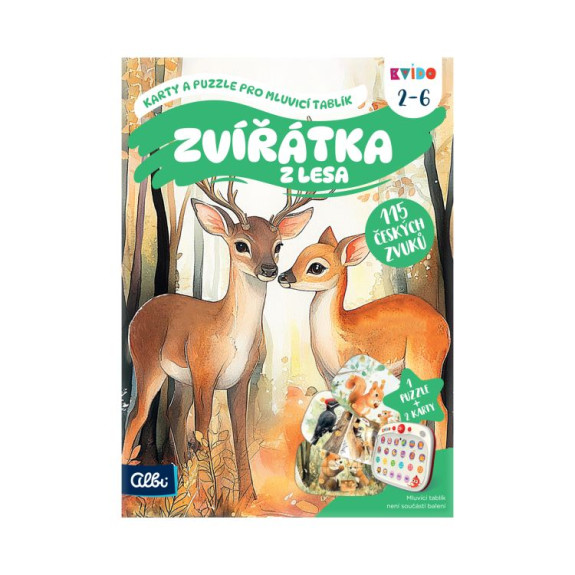 Kvído - Karty a puzzle pre hovoriaci tabak: Zvieratká z lesa Albi