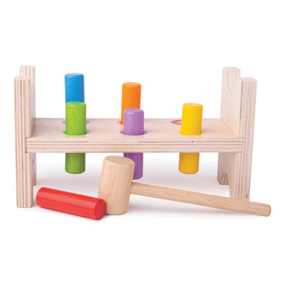 Bigjigs Baby Drevená zatĺkačka