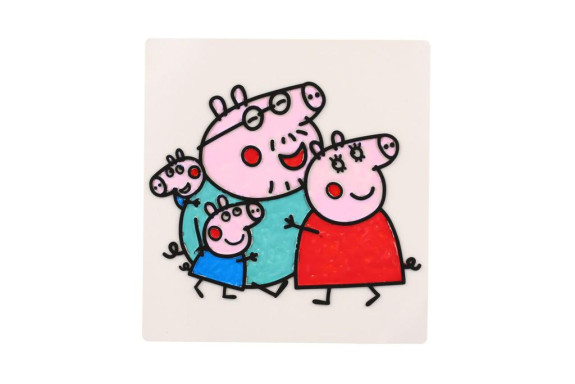 Okenné samolepky a omaľovánky Peppa Pig s farbami