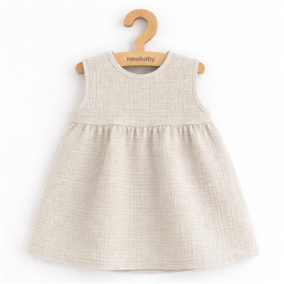Dojčenské mušelínové šaty Ella linen New Baby
