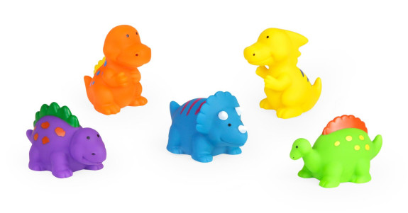 Striekajúce zvieratká dinosaury gumové 5 druhov
