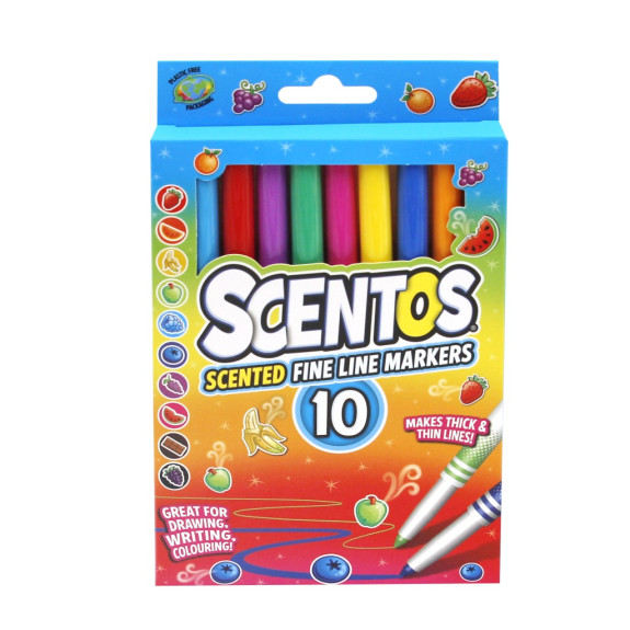 Fixy voňavé Scentos tenké 10 ks
