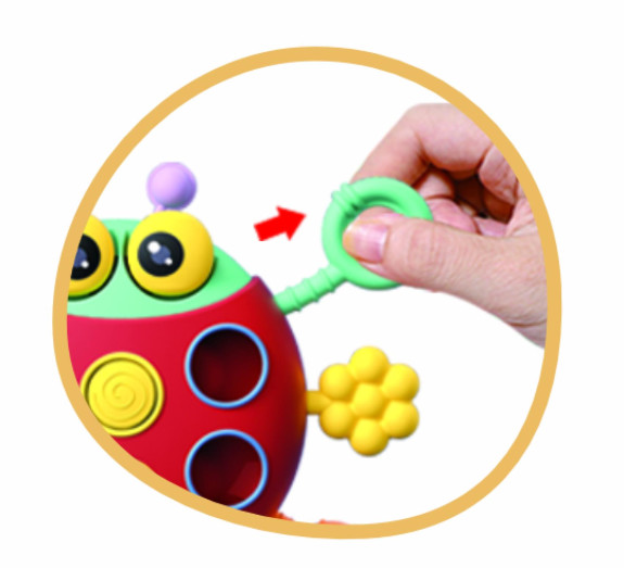 Ťahulíček lienka plast 15 x 11 cm Babyted
