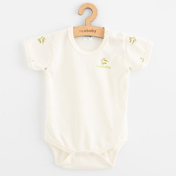 Dojčenské body s krátkym rukávom z organickej bavlny Olivy New Baby