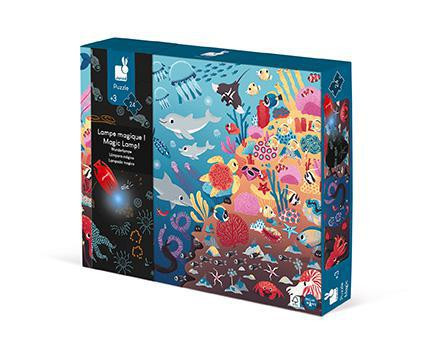 Magické puzzle Oceán s baterkou Janod