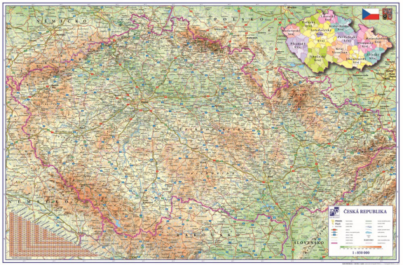 Podložka na stôl 60x40 cm Česká republika