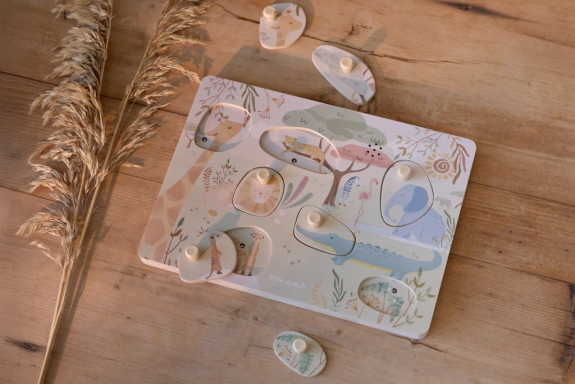Vkladacie puzzle so zvukom Safari Friends Little Dutch