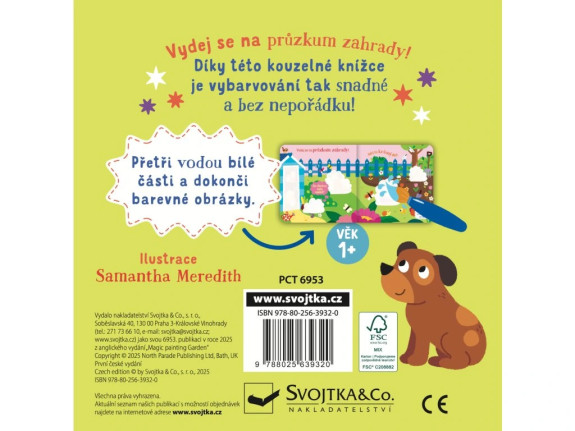 Maľovanie vodou do tašky Záhrada