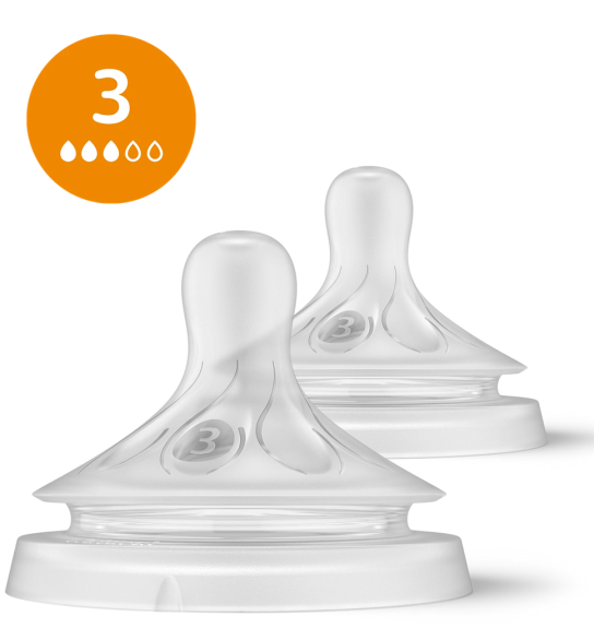Cumlík Natural Response Philips Avent 3 stredný prietok 1 m+, 2 ks