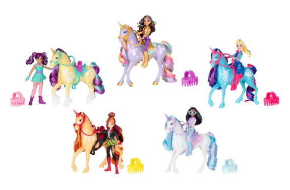 Unicorn academy svetelný jednorožec a figúrka Sophia & Wildstar 11 cm