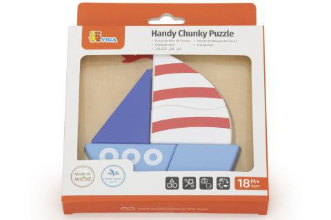 Drevené puzzle pre najmenších - Plachetnica