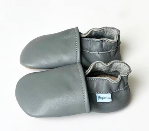 Kožené capáčky Barefoot s Anti-Slip podrážkou Veľ. 24-36 mes. Hopi Go