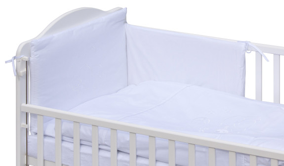 Detská postieľka s kompletnou výbavou Scarlett 120 x 60 cm - Nechtík - biela