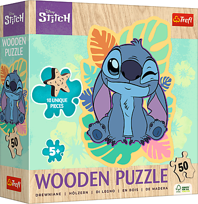 Drevené Puzzle 50 dielikov Lilo&Stitch