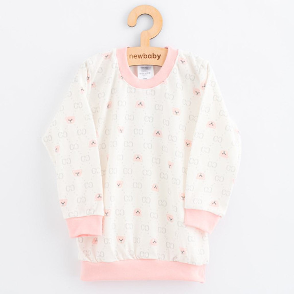 Detské bavlnené pyžamko New Baby pink bear