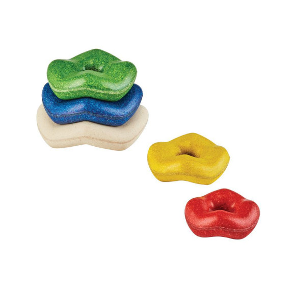 Stohovanie - zvlnené krúžky PlanToys