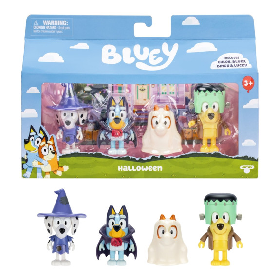 Maškarná párty sada 4 figúrky Bluey
