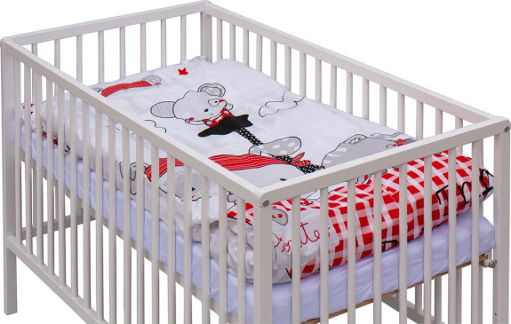 Detská postieľka s kompletnou výbavou Scarlett 120 x 60 cm - Bandy