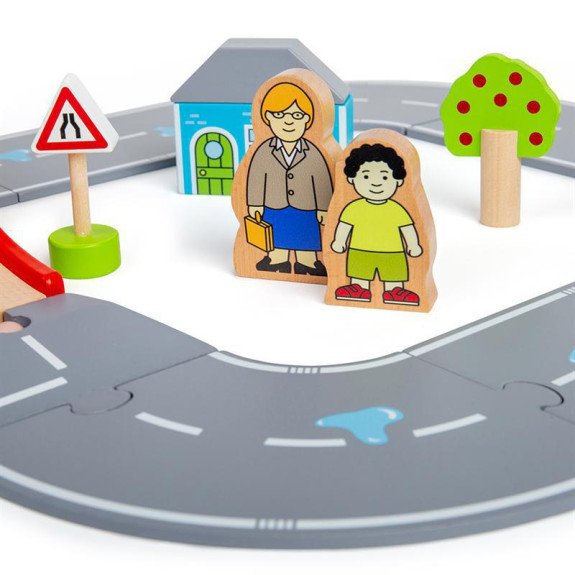 Drevená autodráha osmička Bigjigs Rail