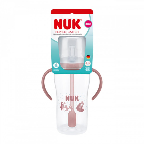 Dojčenská fľaša Perfect Match na učenie so slamkou Bear 260 ml NUK