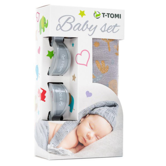 Baby set - bambusová osuška + kočíkový kolíček