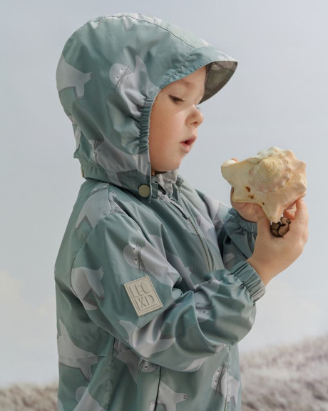 Vetrovka Shells Sea Tot Green Leokid
