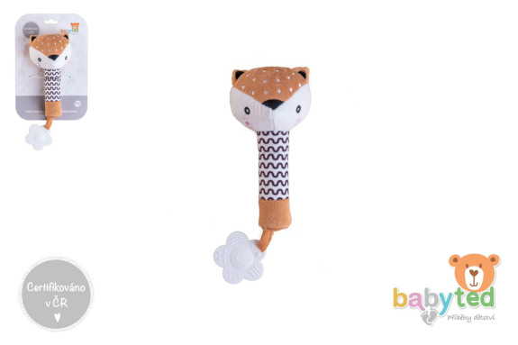 Pískatko / hryzátko plyš 25 cm 0 m+ Babyted