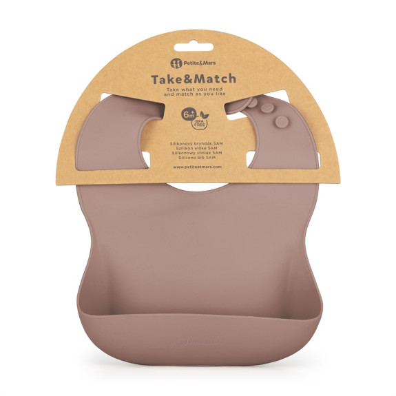 Podbradník silikónový Take&Match 6 m+ Petite & Mars