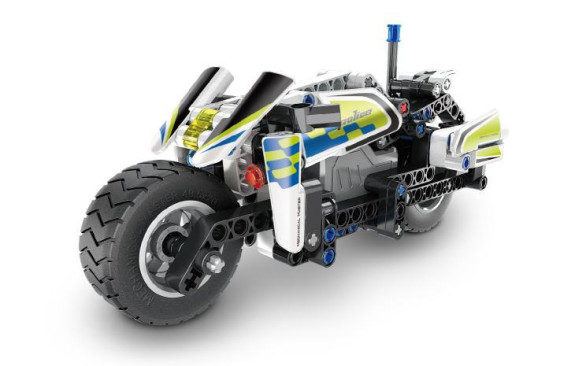 Stavebnica policajná motorka na spätné natiahnutie 193 dielikov iM.Master