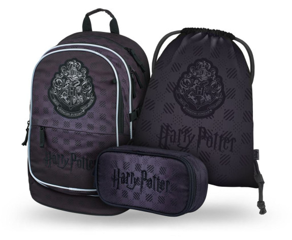 Set 3 Core Harry Potter Bradavice čierny: batoh, peračník, vrecko GRS Baagl
