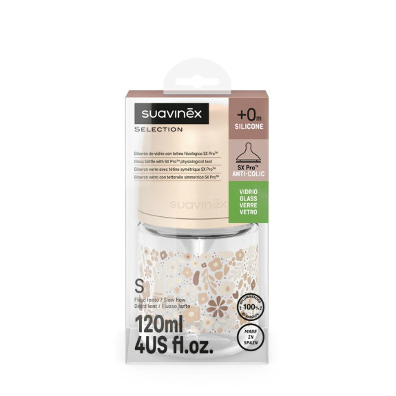 Fľaša sklo 120 ml fyziologická SX PRO +0 SF Wonderland New Suavinex