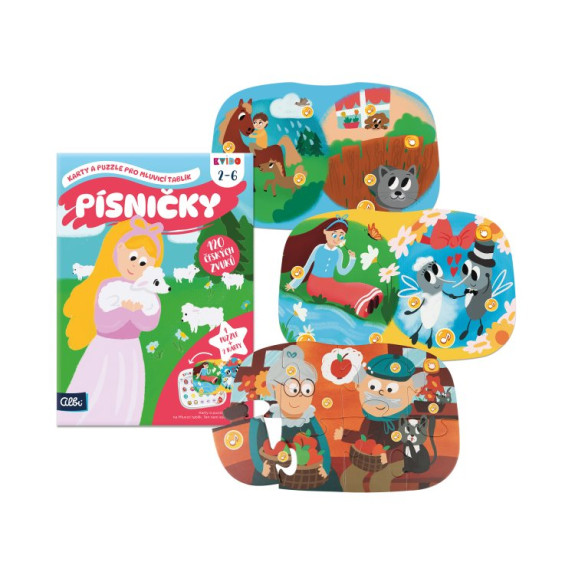 Kvído - Pesničky 2 - Karty a puzzle pre Hovoriaci tabak 2 Albi