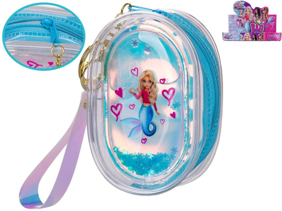 Peňaženka holografická 11 cm Mermaid Stars