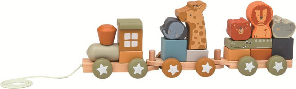 Drevený vláčik so zvieratkami 2Kids Toys