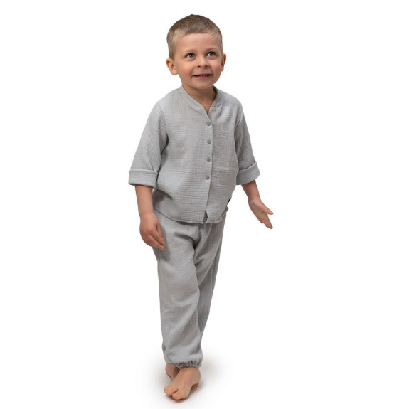 Detská mušelínová košeľa Luca Dove Grey Esito
