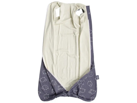 Celoročné merino spací vak šedý s ovečkami Kaarsgaren