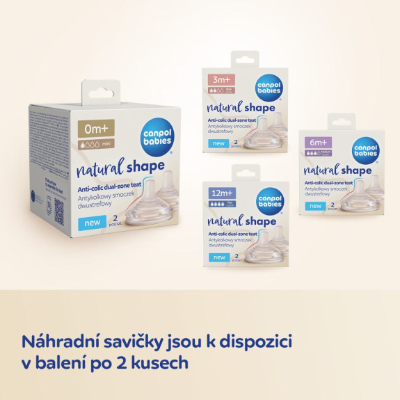 Fľaša antikoliková Natural Shape 330 ml Canpol babies