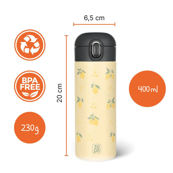 Termoska na tekutiny so slamkou 400 ml Zopa