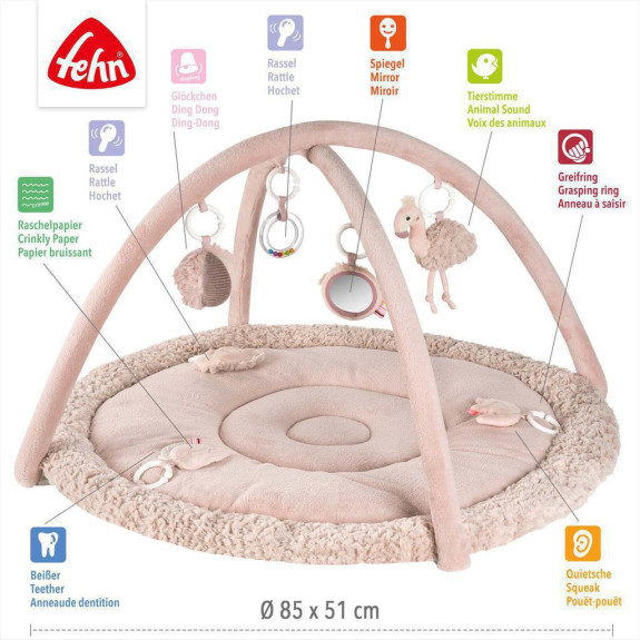 3D aktivity deka Baby Fehn Plameniak, Pink
