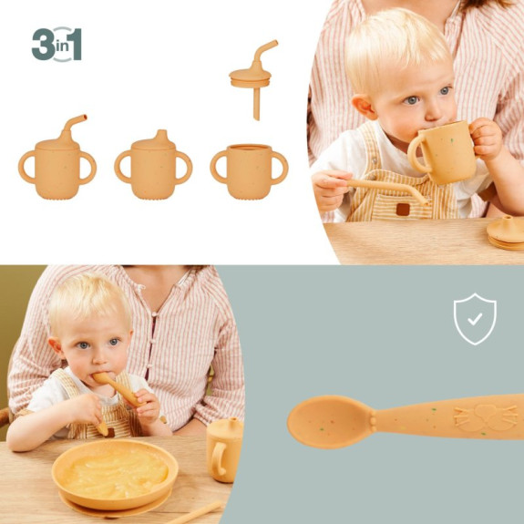 Silikónová jedálenská sada Grown-Up Meal Set Little Babymoov