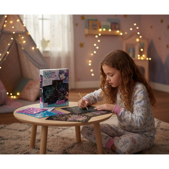 Zoškrabávacia súprava 5 doštičiek Nebulous Stars