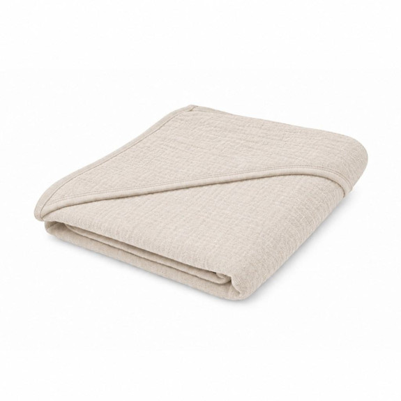 Detská mušelínová osuška s kapucňou 90 x 90 cm linen New Baby