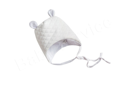 Čiapočka na zaväzovanie thermo biela Baby Service